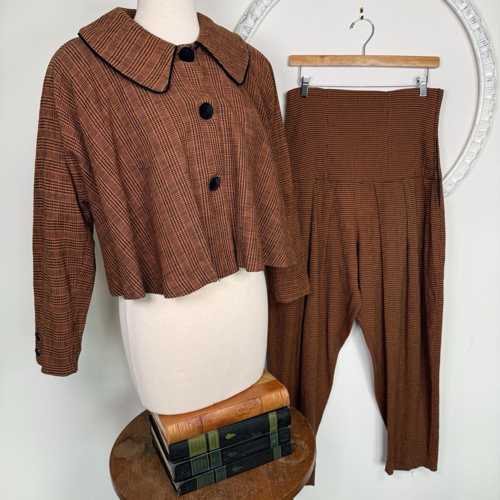 Tap Dance Greco Top And Pants Set Orange Black Women's 4/6 Jazz Theater Vtg Read